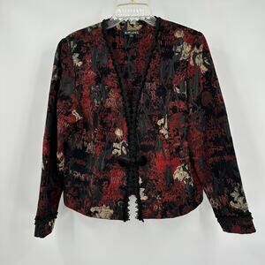 Nu Influence Women Jacket Size L Tapestry Brocade Statement Bold Whimsigoth
